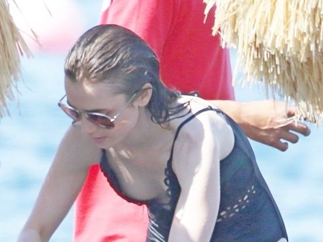 Lily Collins Nipple Slip And Bikini Shots PlayCelebs Net