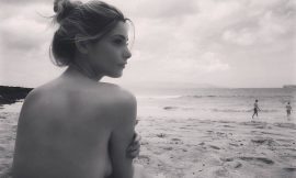 Ashley Greene Topless B&W Photo