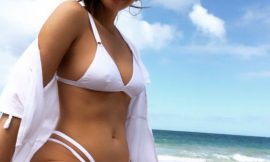 Olivia Munn Looking Hot In White Bikini