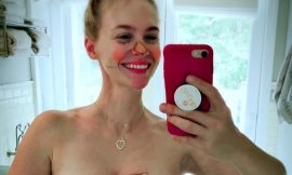 January Jones Poses Topless And Hot Lacy Lingerie