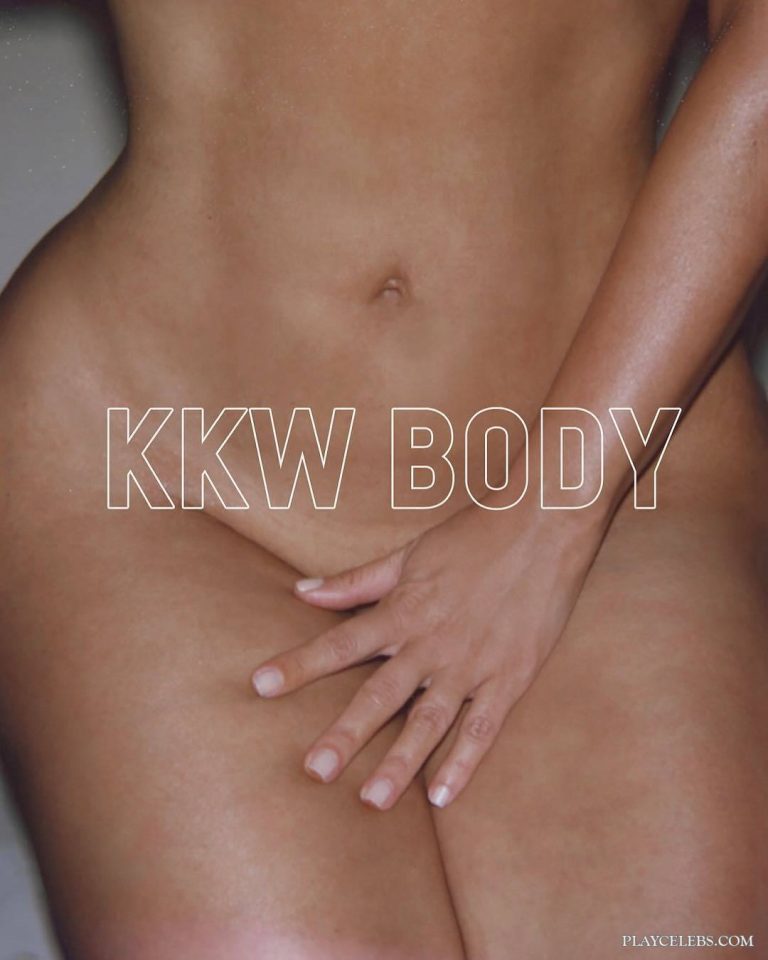 Read more about the article Kim Kardashian Posing Naked (Covered) For KKW BODY
