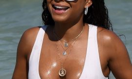 Christina Milian Caught In Sexy Swimsuit On A Beach