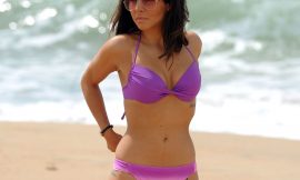 Roxanne Pallett Wearing Bikini On A Beach