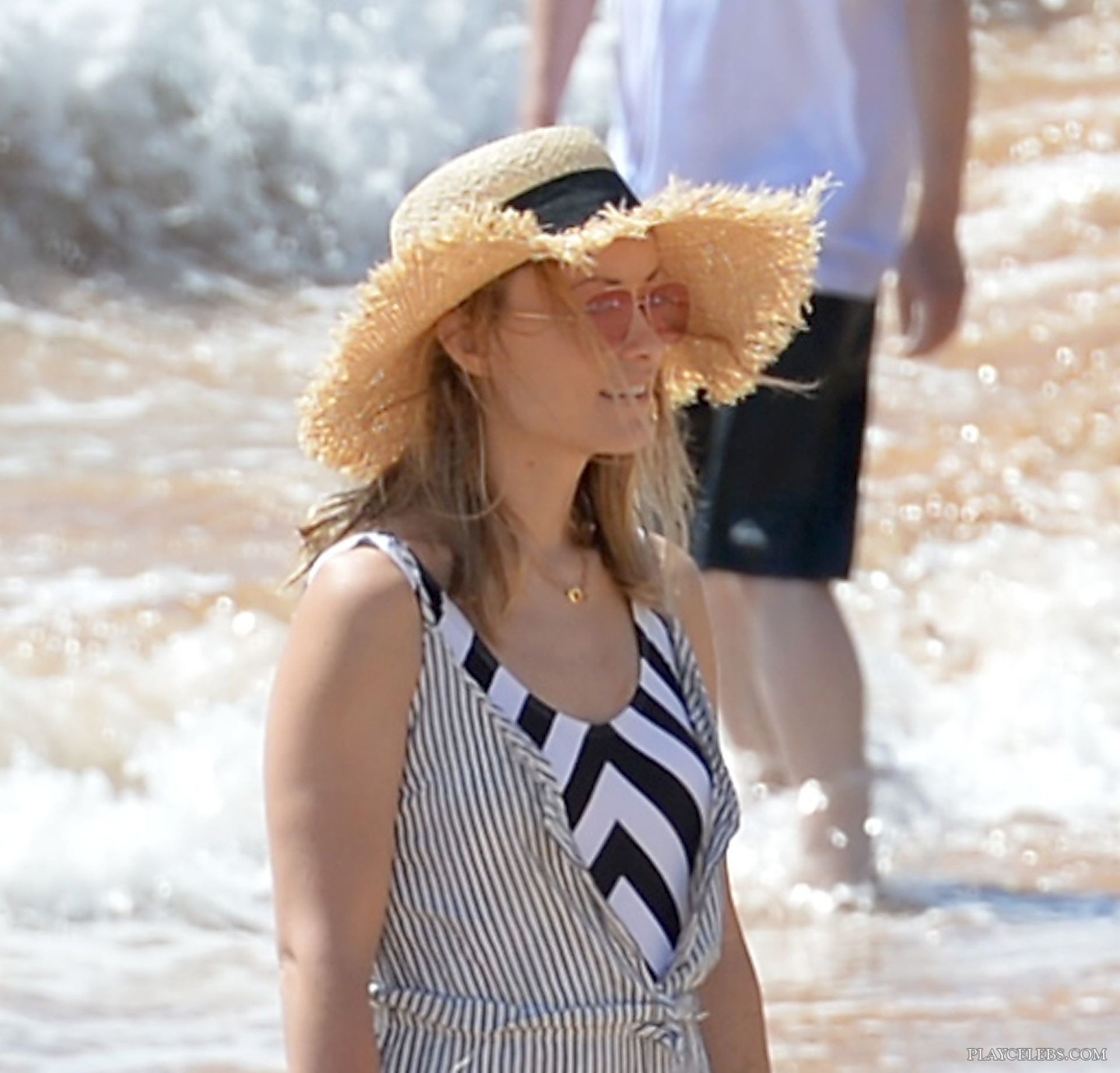 Olivia Wilde Sunbathing In Sexy Swimsuit On A Beach 