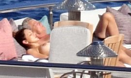 Katharine McPhee Sunbathing Nude Topless On A Yacht