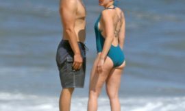 Scarlett Johansson Caught Wearing Sexy Bath Suit On A Beach