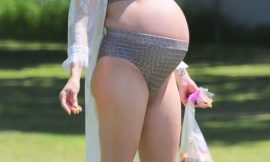 Rachel McCord Sunbathing Pregnant In Bikini